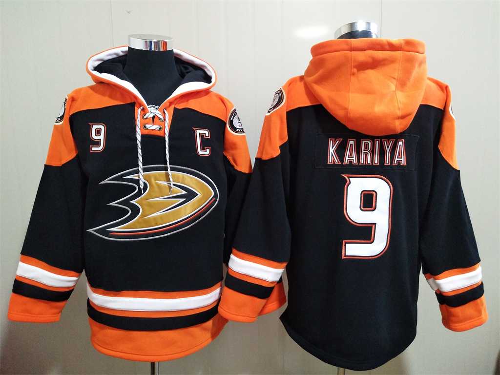 Anaheim Ducks 9 Paul Kariya Black All Stitched Pullover Hoodie,We sell and wholesale Anaheim Ducks 9 Paul Kariya Black All Stitched Pullover Hoodie on line form chian!